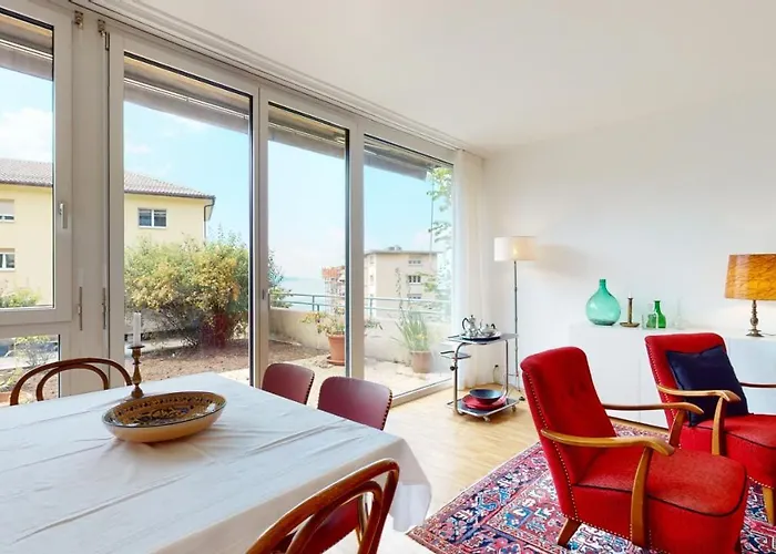 Bright Flat Overlooking Geneva *